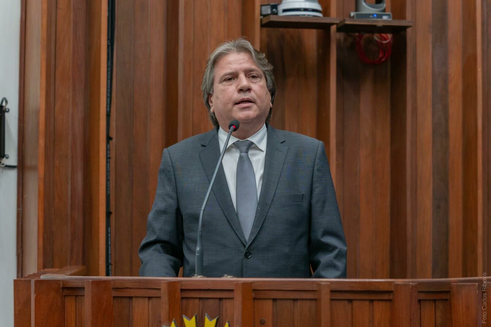 Imagem de compartilhamento para o artigo Caravina defende mais investimentos em segurança, saúde e estradas na abertura do ano legislativo da MS Todo dia